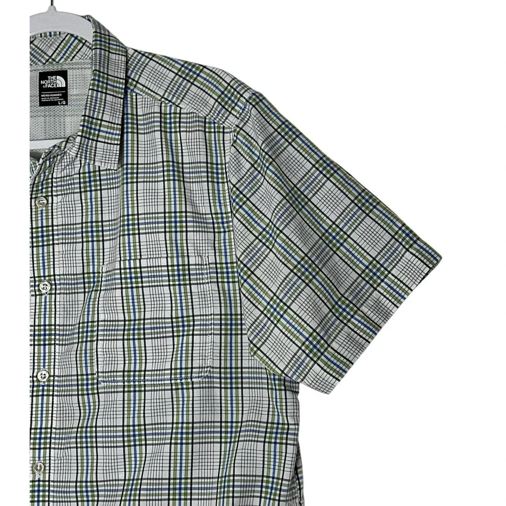 The North Face Shirt‎ Mens Large Plaid Short Sleeve Pocket Outdoor Classic